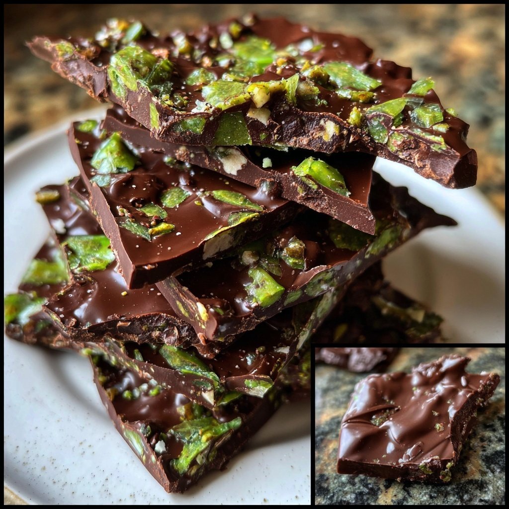 Dunkle Schokoladen Pfefferminz Bark Brittle