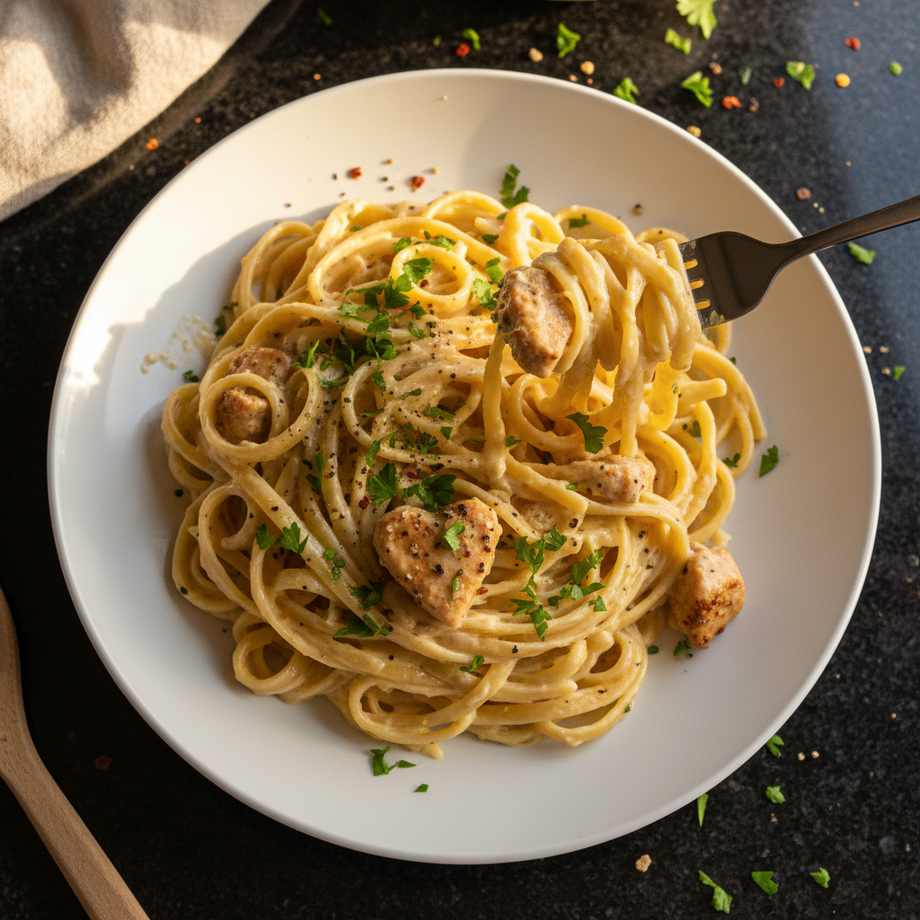 Valentinstags Hähnchen Alfredo