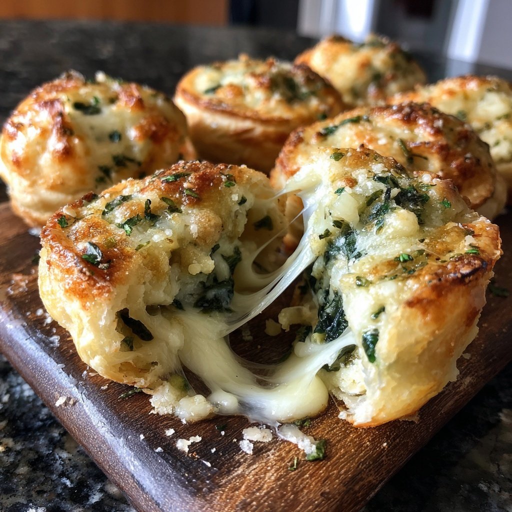 Herzhafte Spinat- und Käsebisse