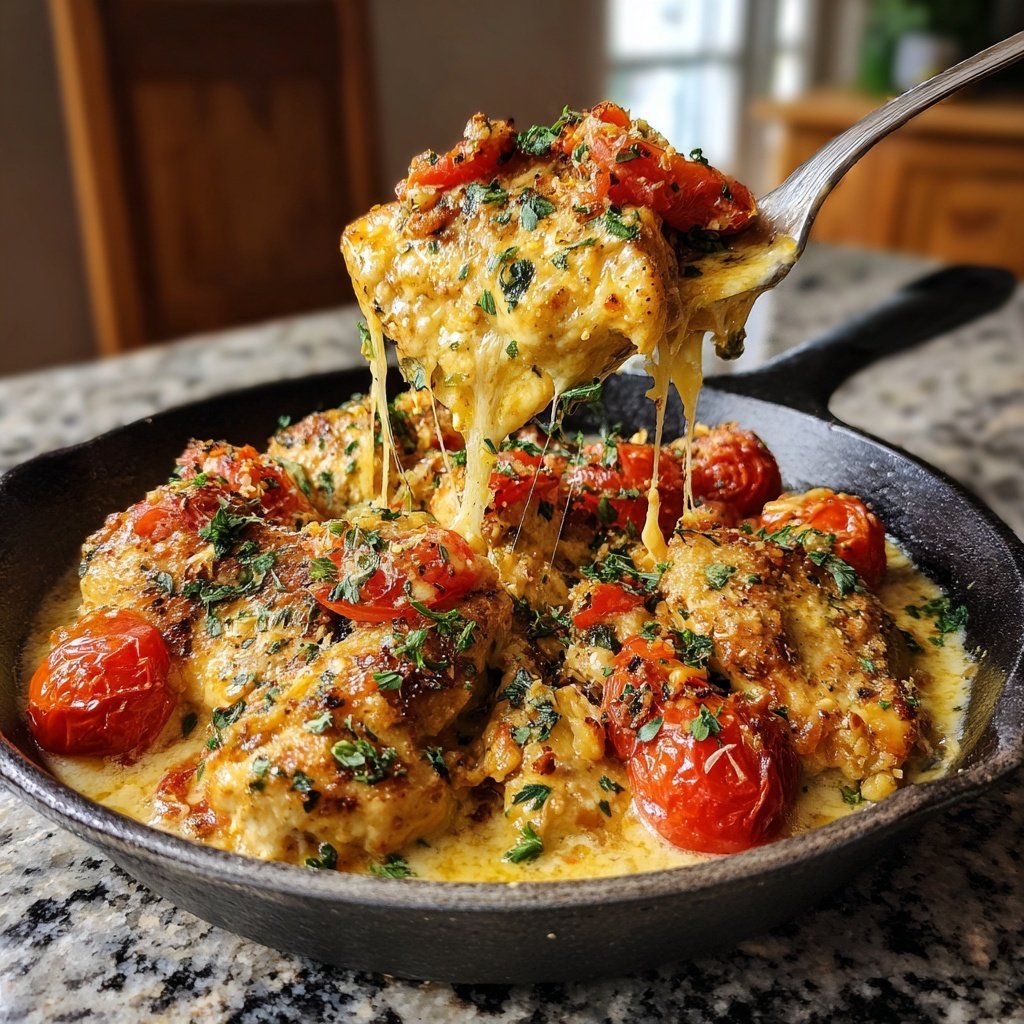 Cremige Tomaten-Hähnchen-Pfanne