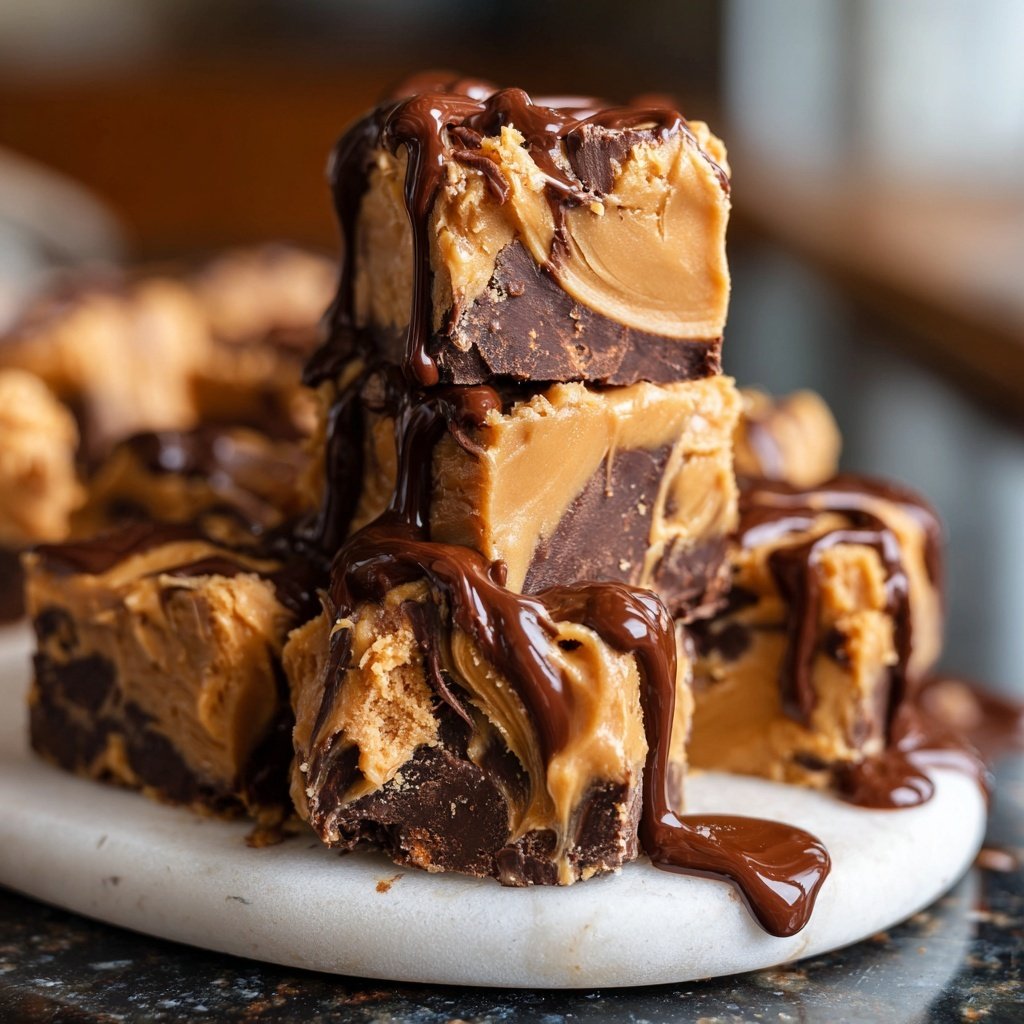 Erdnussbutter Schokoladen Fudge