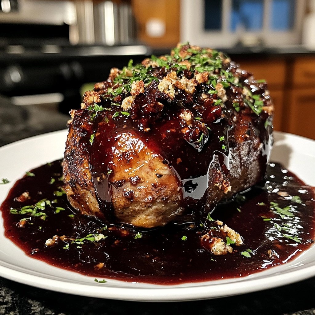 Weihnachtsbraten mit Rotweinsoße
