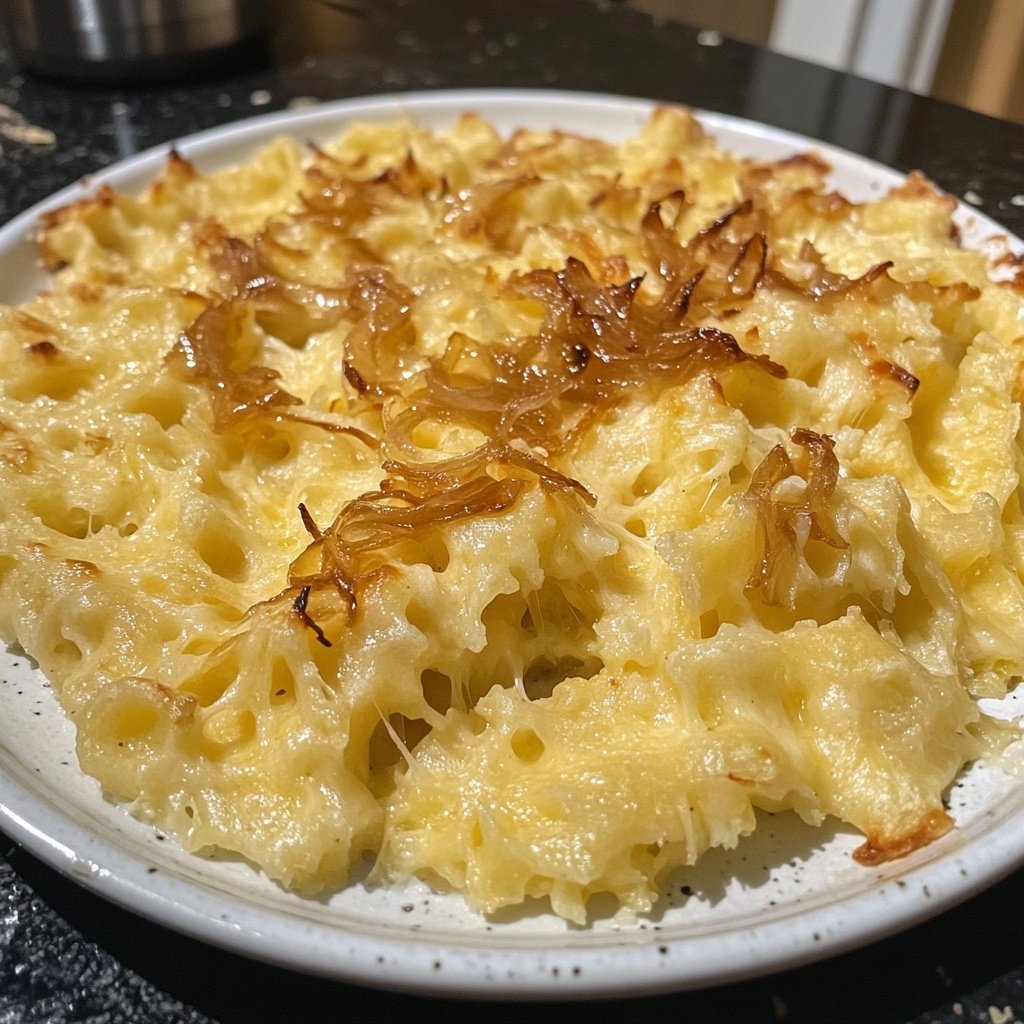 Käsespätzle - Käsespätzle mit karamellisierten Zwiebeln