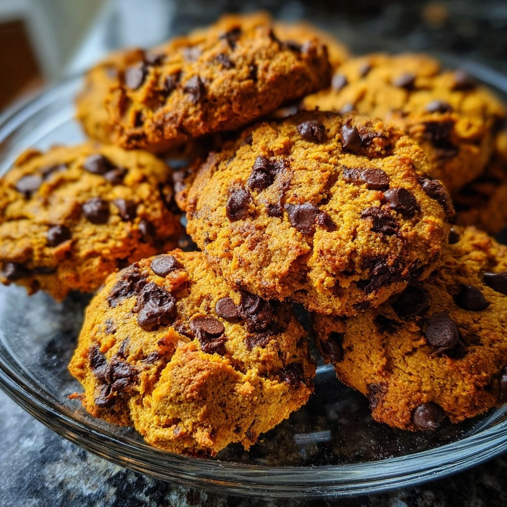 Schoko Chip Kürbis Cookies