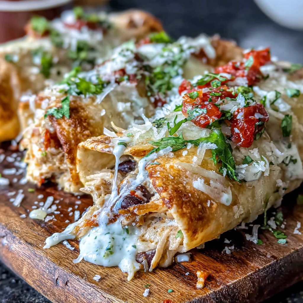 Hähnchen Schwarze Bohnen Enchiladas
