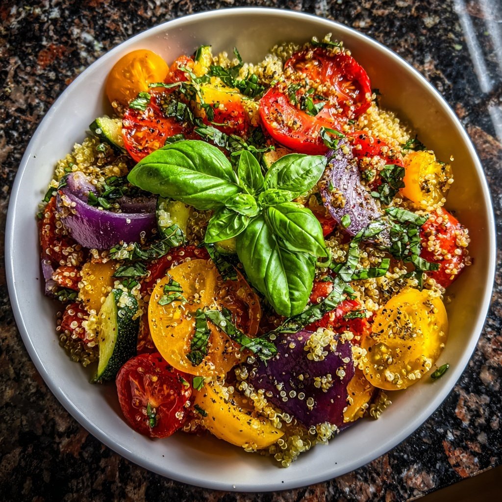 Caprese Quinoa Salat Mit Dressing
