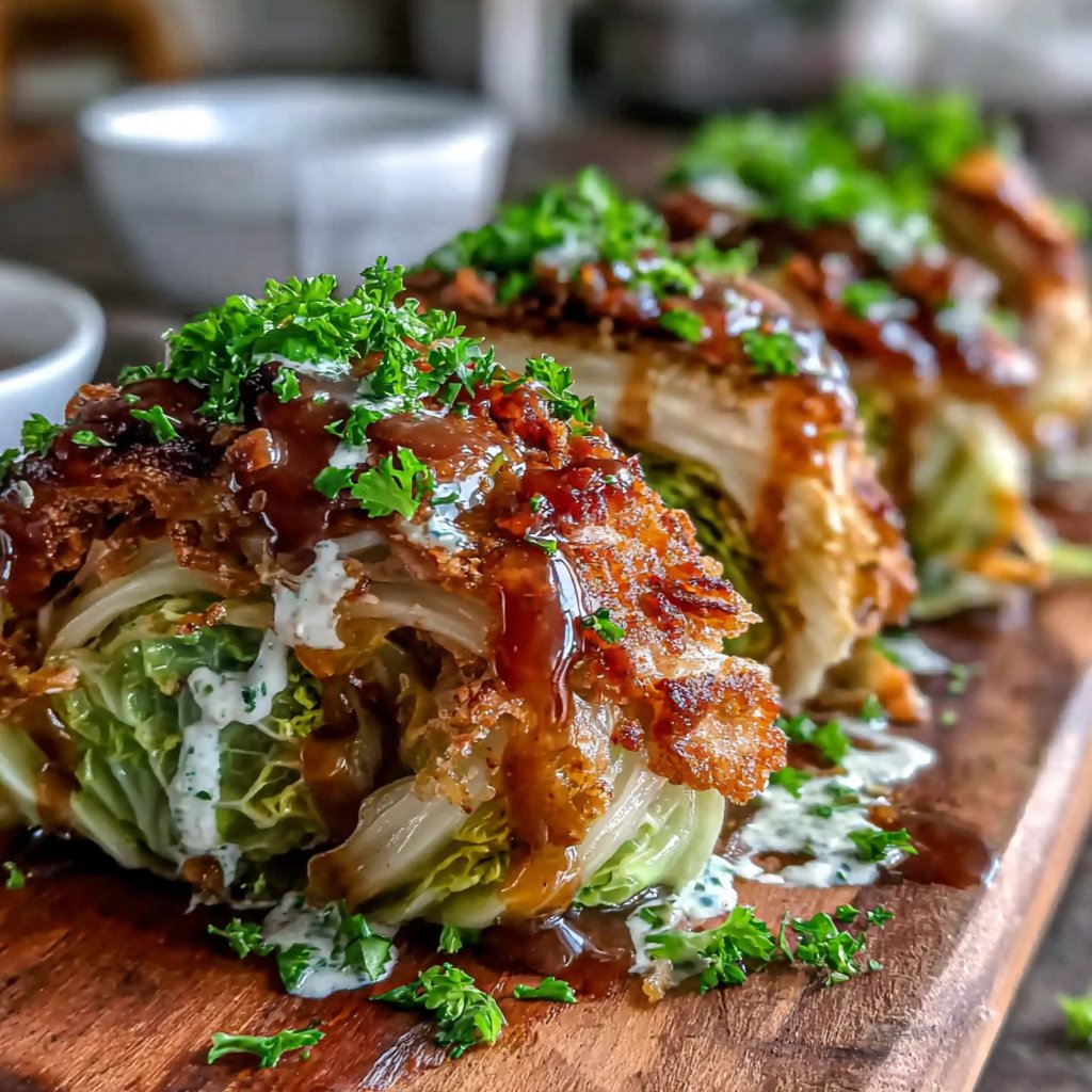 Pikante Puten-Wirsingwickel