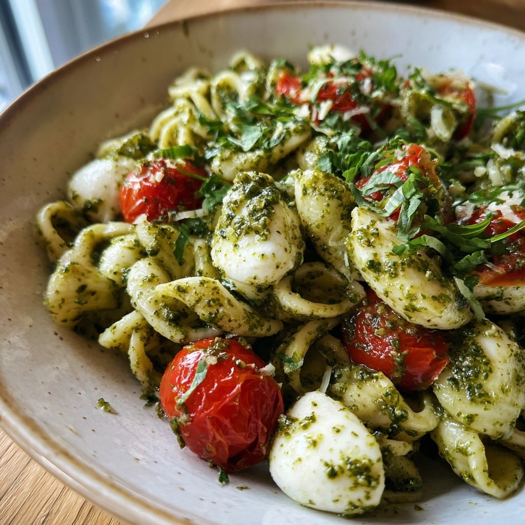Pesto Caprese Nudelsalat