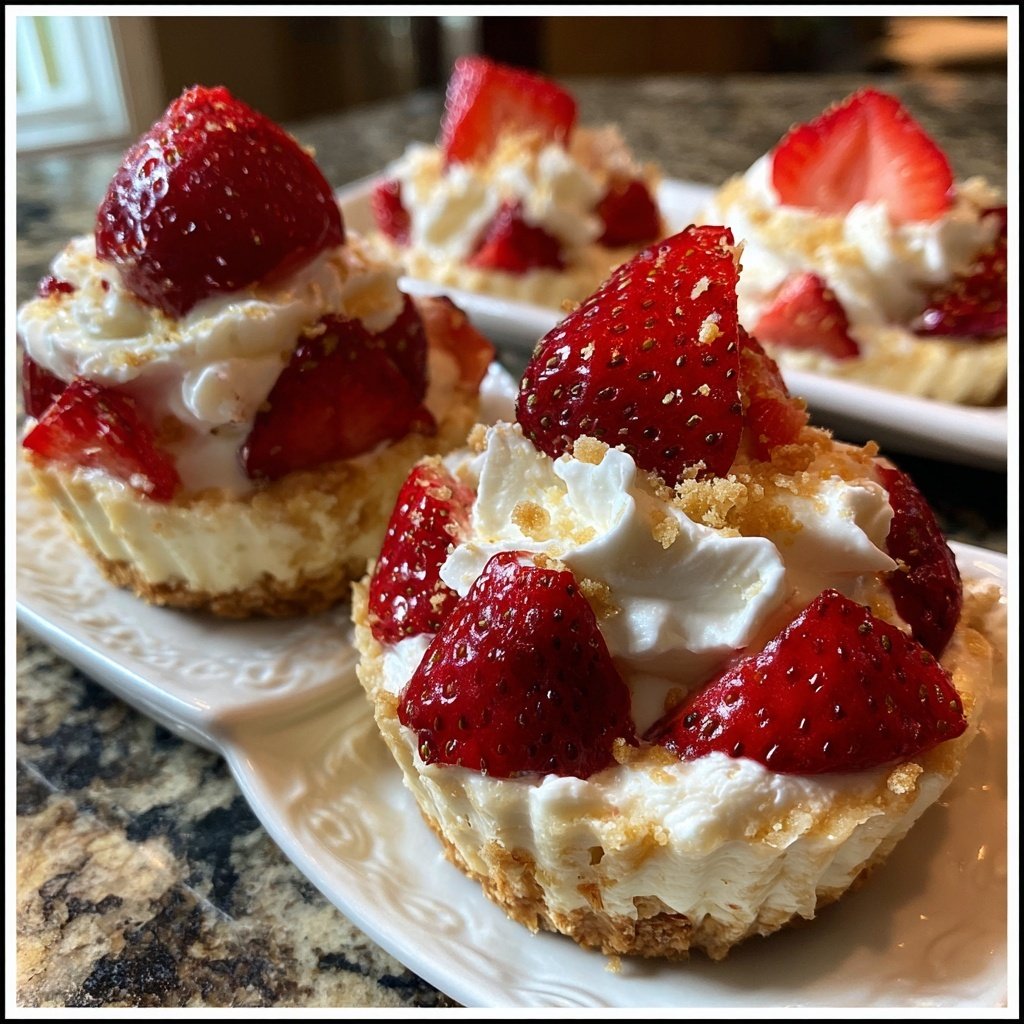 Erdbeer Creme Käse Tassen