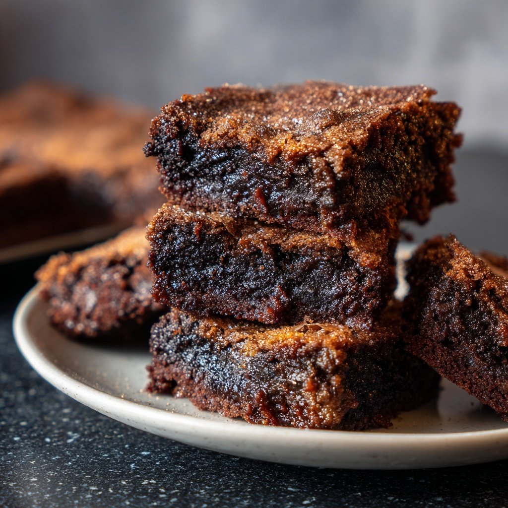 Sauerteig Abfall Brownies mit Zimtzucker