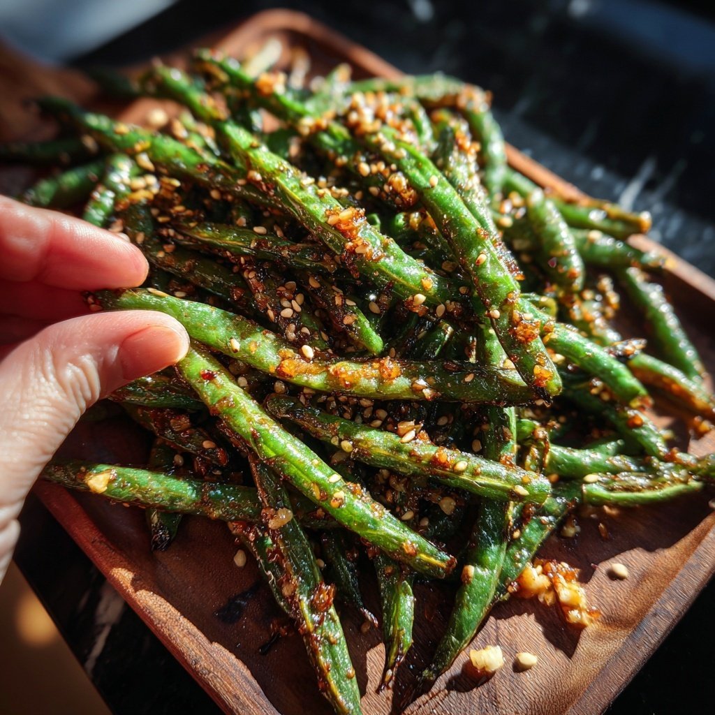 Spicy Garlic Green Bean Crunch