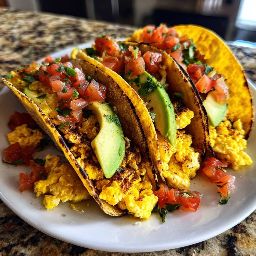 Hohes Protein Frühstücks Tacos