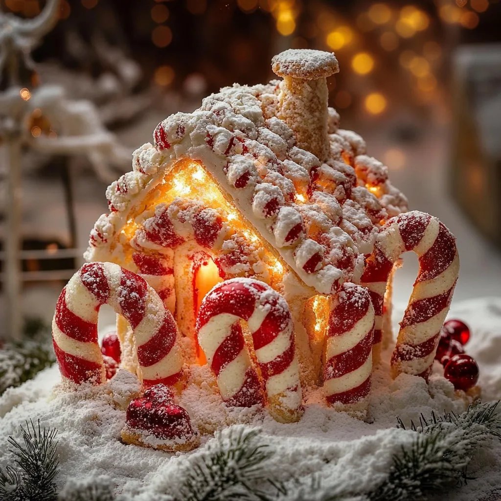 Festliche Zuckerstangen Kekse