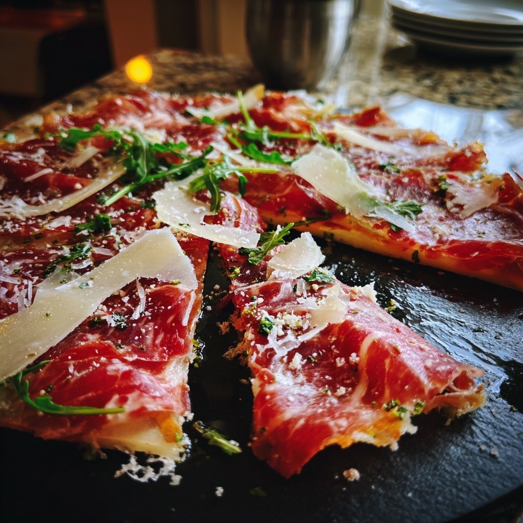 Carpaccio vom Rind mit Parmesan und Rucola