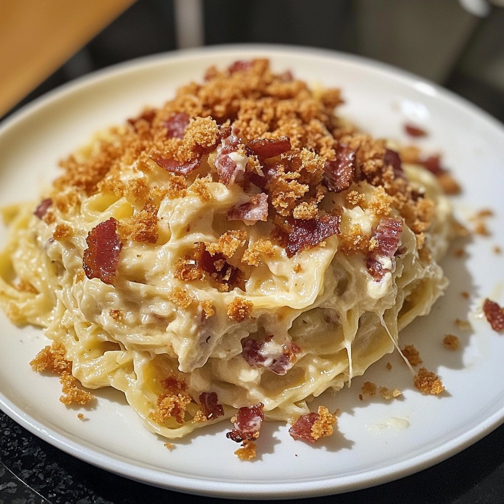 Spätzle-Carbonara mit Speck