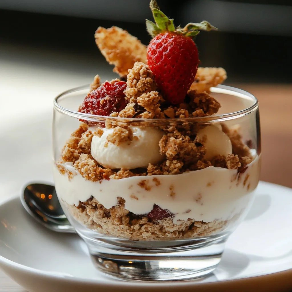 Bratapfel-Crumble mit Zimtcreme im Glas