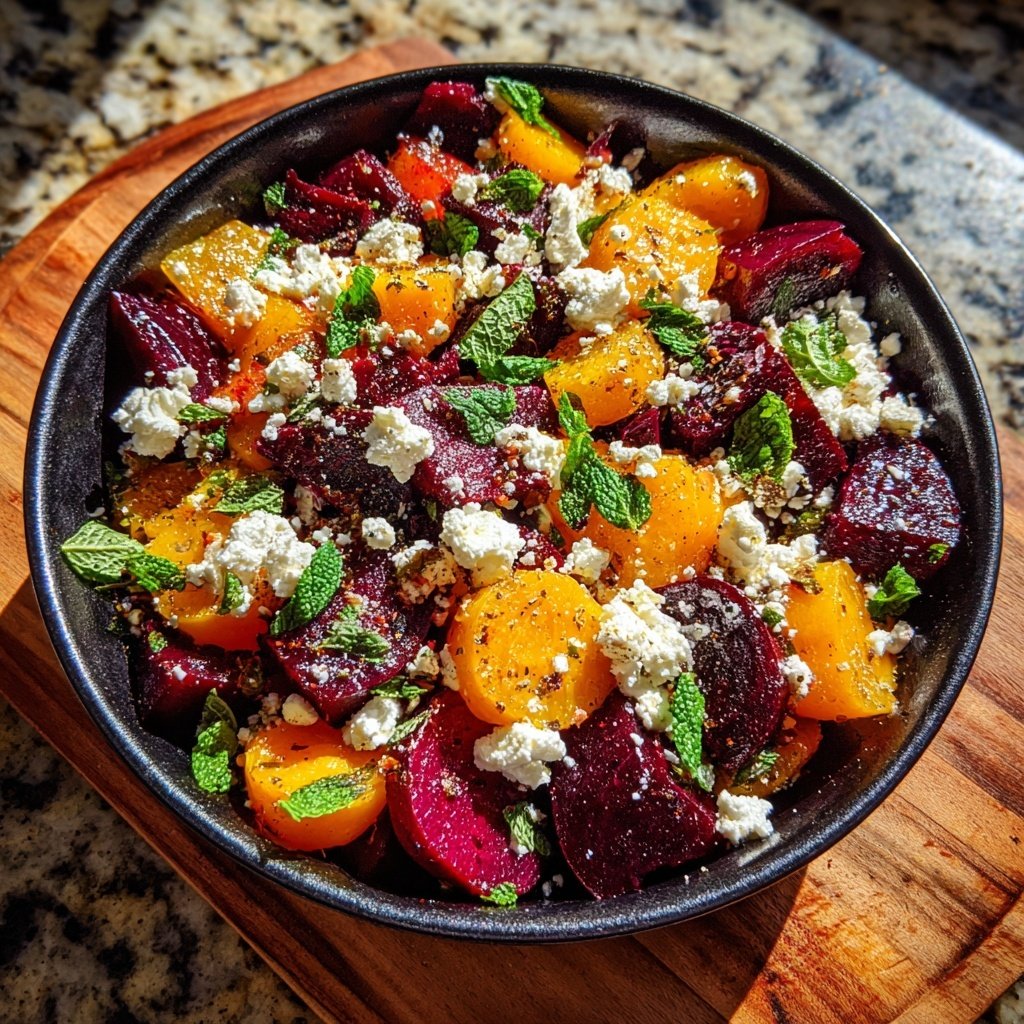 Gerösteter Rote-Bete-Salat mit Feta
