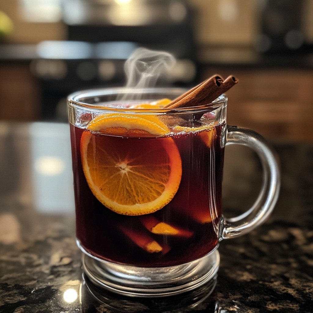Heiße Glühwein-Punsch