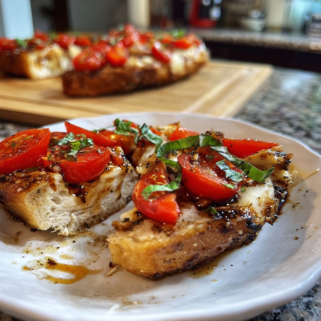 Balsamico Hähnchen Caprese mit Kräutern