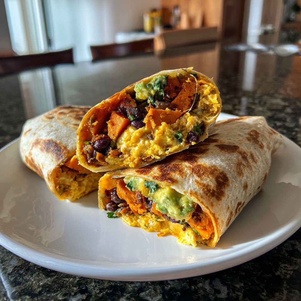 Süßkartoffel Frühstücks Burrito