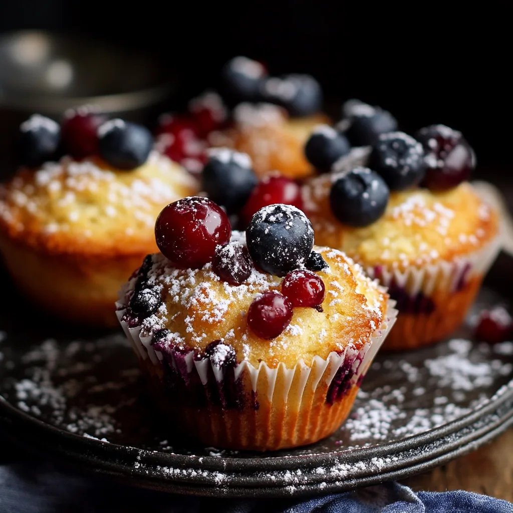 Blaubeermuffins nach Bäckereiart