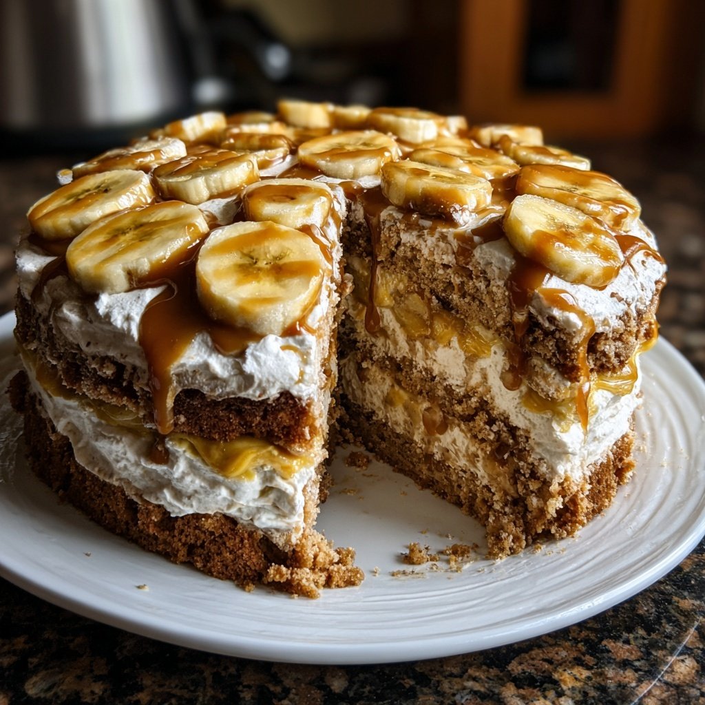 Banoffee Torte mit Bananenrahm