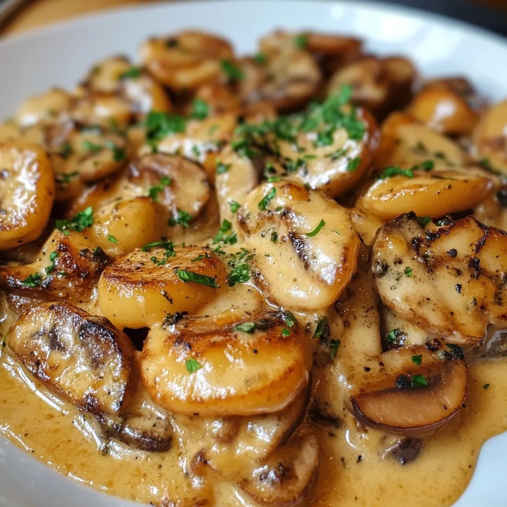 Cremige Gnocchi-Pilz-Pfanne