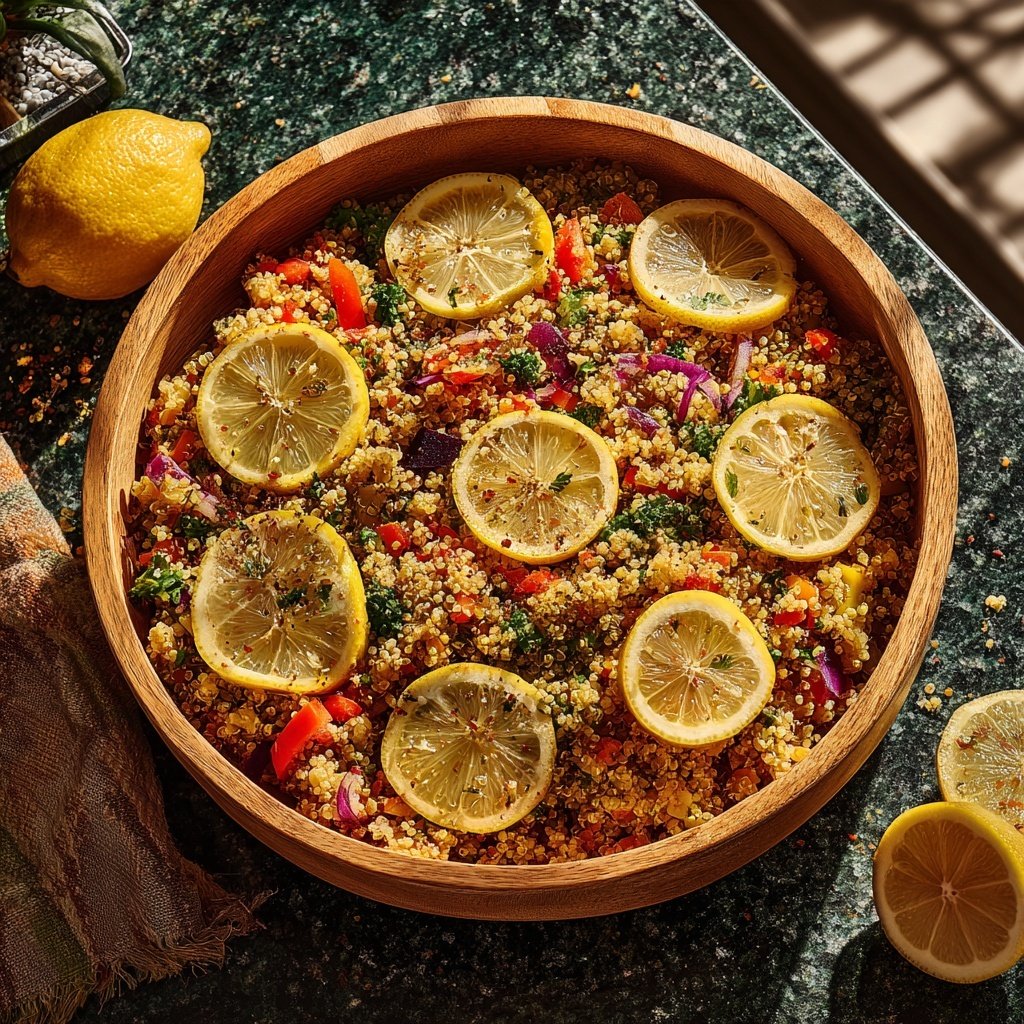 Zitrone-Türkei-Quinoa-Salat