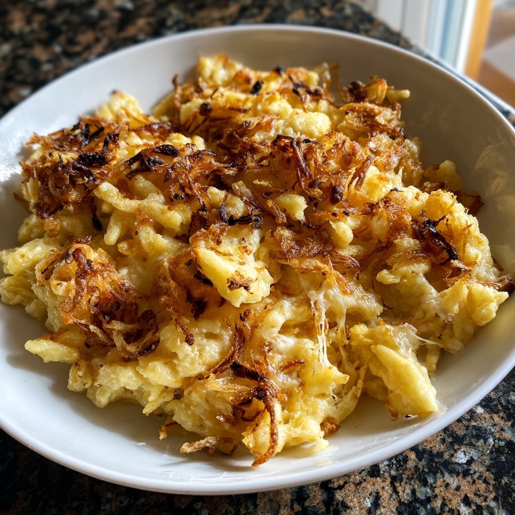 Käsespätzle-Auflauf mit Bergkäse