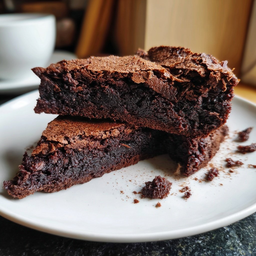 Sauerteig Abfall Brownies mit Espresso Kakao