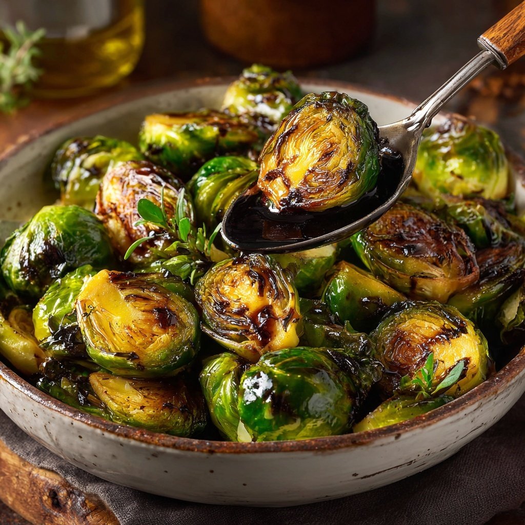 Rosenkohl mit Balsamico aus dem Ofen