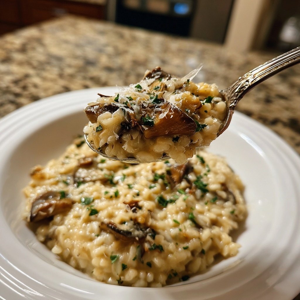 Pastinaken Risotto mit Pilzen