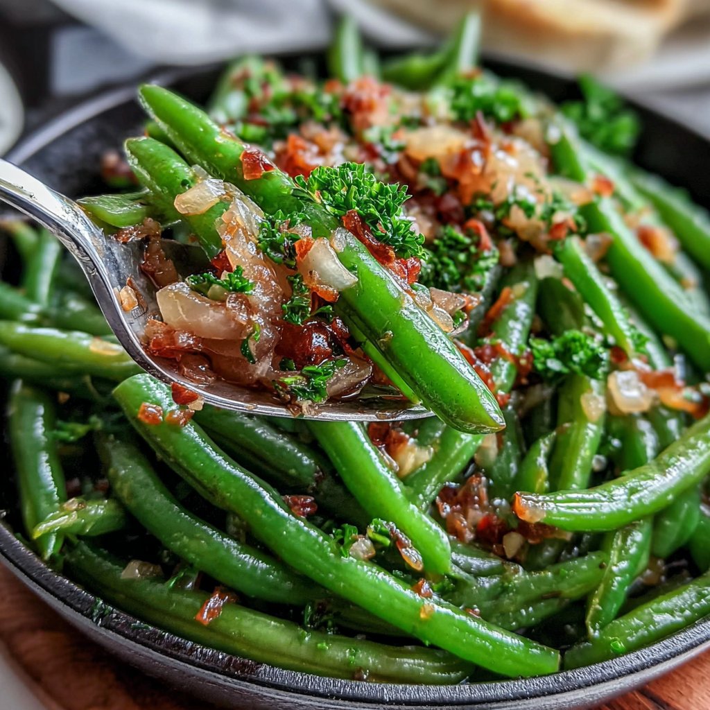 Grüne Bohnen in Knoblauchbutter