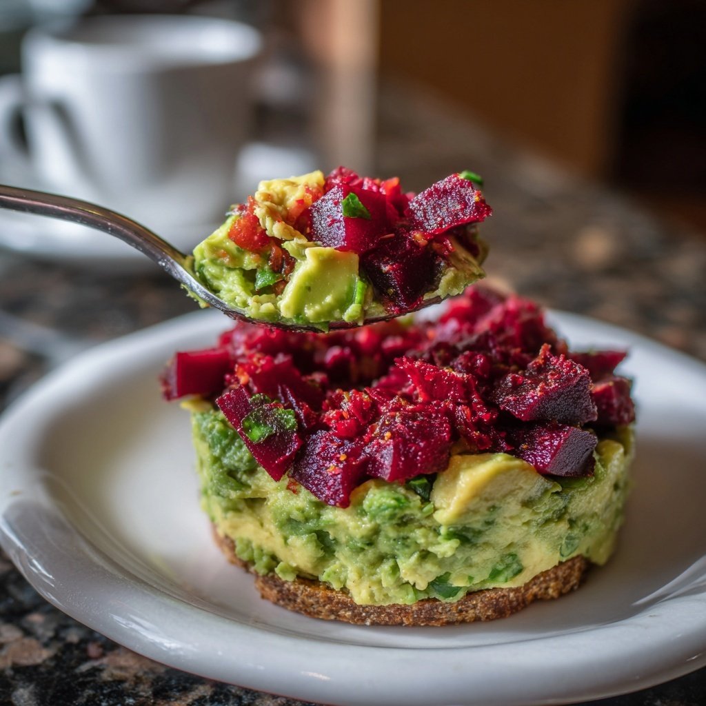 Rezept für geröstete Rote Bete: Tatar mit Avocado
