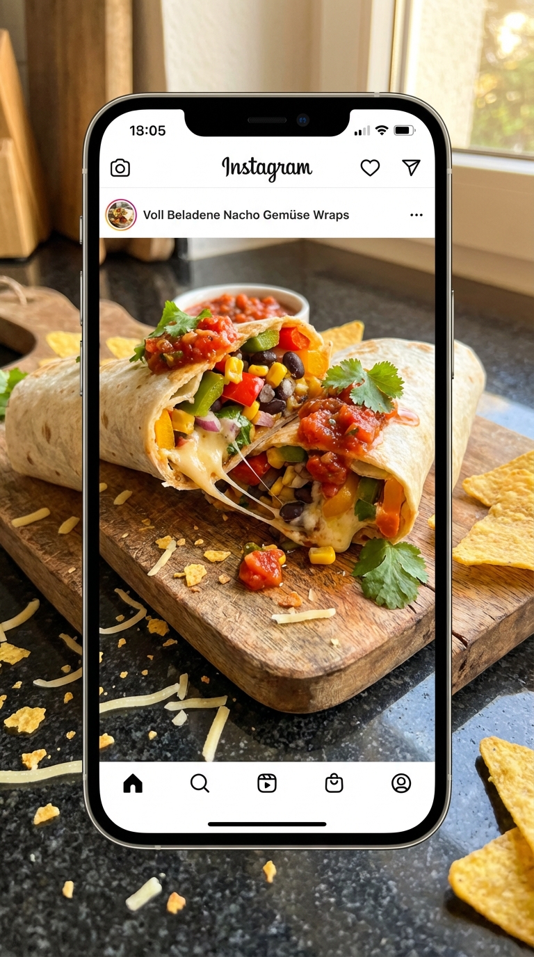 Voll Beladene Nacho Gemüse Wraps